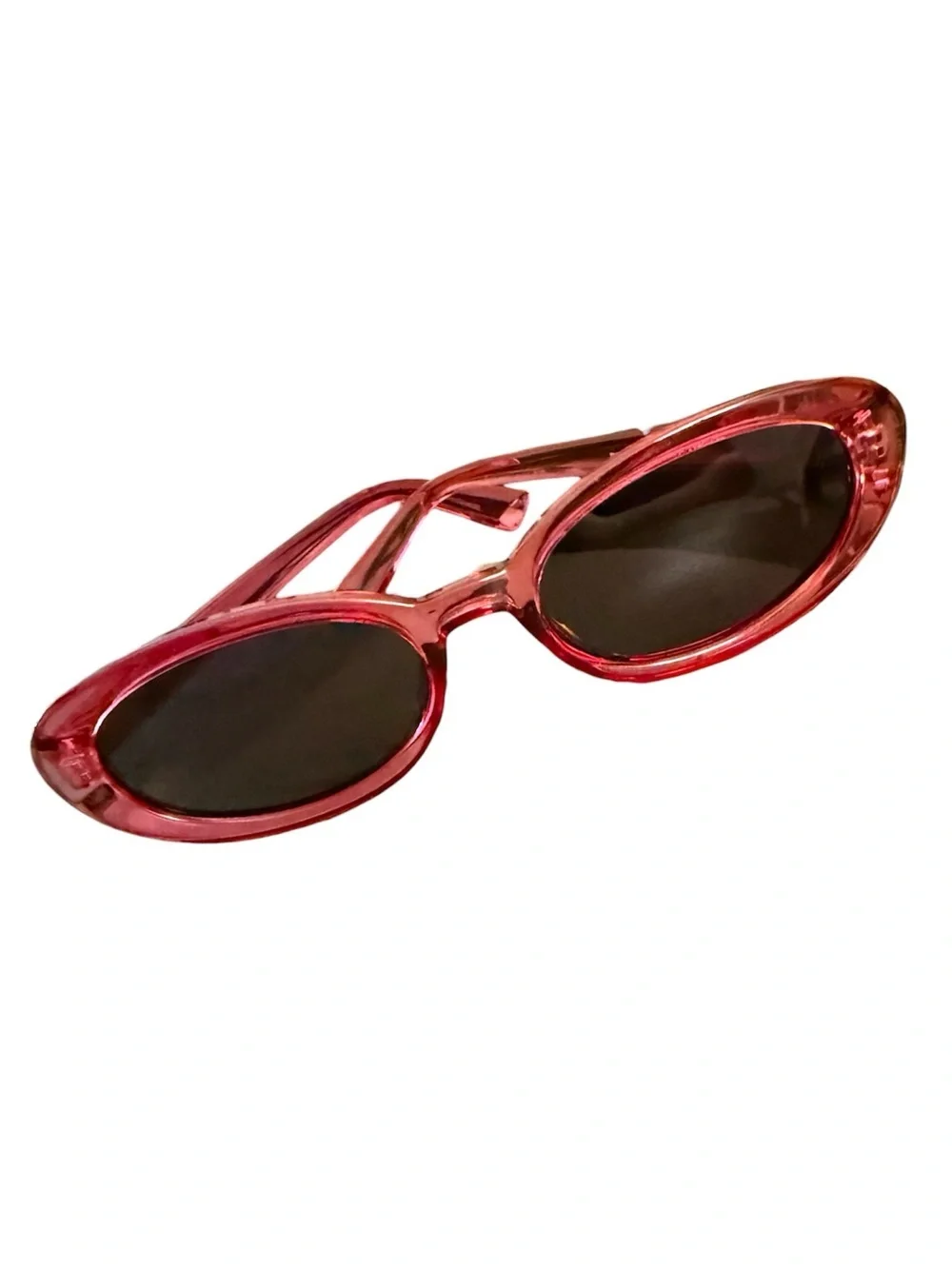 MIYYA Rose Pink Narrow Oval Sunglasses Y2K Coquette Euro Summer Indie Sleaze NIB